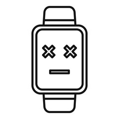Smartwatch repair icon. Outline smartwatch repair vector icon for web design isolated on white background