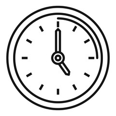 Office wall clock repair icon. Outline office wall clock repair vector icon for web design isolated on white background