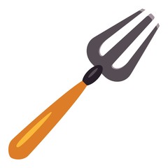 Farm plant fork icon. Cartoon of farm plant fork vector icon for web design isolated on white background