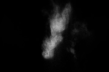 abstract white powder explosion
