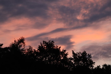 sunset in the mountains