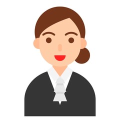 Lawyer icon, profession and job vector illustration