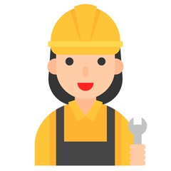 Plumber icon, profession and job vector illustration