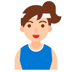 Athlete icon, profession and job vector illustration