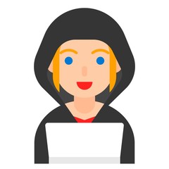 Hacker icon, profession and job vector illustration