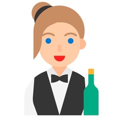 Sommelier icon, profession and job vector illustration