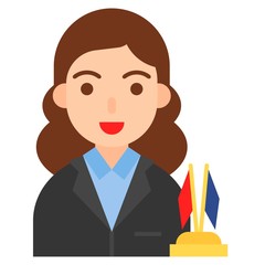 Politician icon, profession and job vector illustration