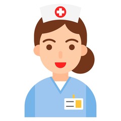 Nurse icon, profession and job vector illustration