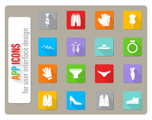 clothes icon set