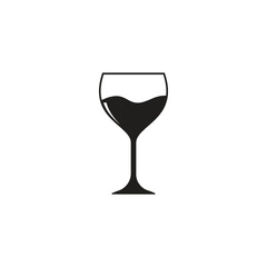 wine glass and bottle icon vector illustration