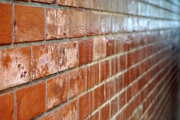 Close-up brown brick wall background