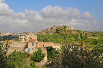 Fototapeta premium Monteagudo y Castillo de Larache, Murcia, España