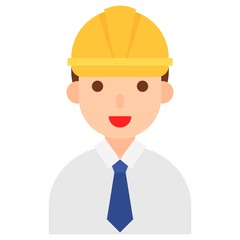 Architect icon, profession and job vector illustration