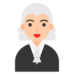Lawyer icon, profession and job vector illustration