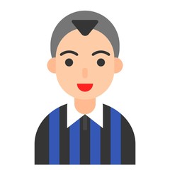 Football player icon, profession and job vector illustration