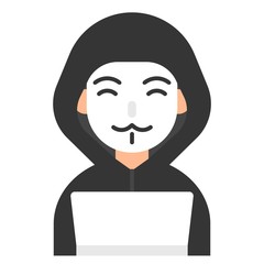 Hacker icon, profession and job vector illustration
