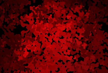 Dark Red vector background with abstract shapes.