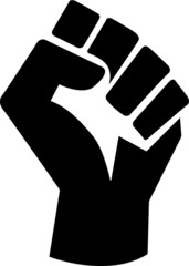 fist vectorial llustration, black on white background 