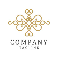 glamour and luxury feminine logo creative concept