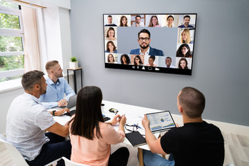 Video Conference Business Meeting Call