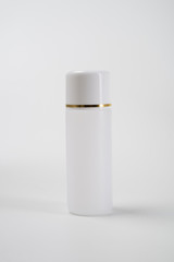 cosmetic plastic bottles, isolated on white background