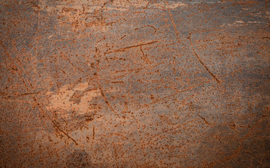 Grunge rusted metal texture, rust and oxidized metal background. Old metal iron panel