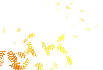 Light Red vector abstract design with leaves.