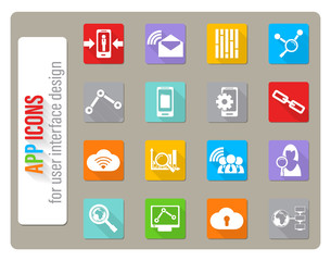 data analytic icon set