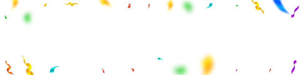 Streamers and confetti. Colorful streamers tinsel 