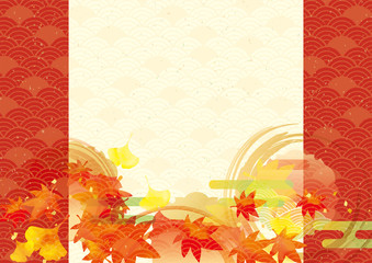 秋の紅葉の背景素材
