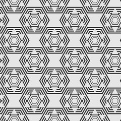 Fototapeta premium Abstract background pattern. Black, gray and gold colors. Monochrome. Wallpaper texture with geometric pattern for your design, vector background image