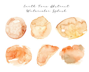Earth Tone Abstract Watercolor Splash