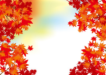 秋の紅葉の背景素材