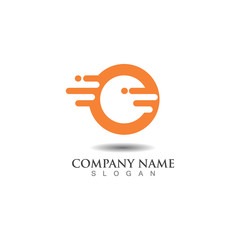 Logistic Logo for express business and delivery company template