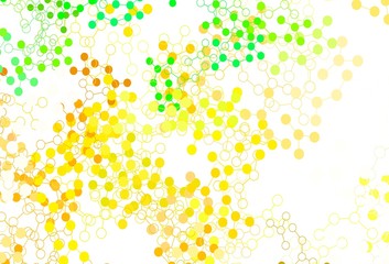 Light Green, Yellow vector texture with artificial intelligence concept.