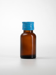 Blank Glass Medical Bottle mockup Isolated on White Background