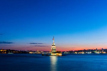 Fototapeta na wymiar Maiden's Tower in Istanbul, Turkey.