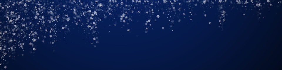 Beautiful snowfall Christmas background. Subtle fl