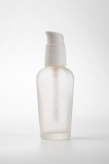 bottle pump cosmetic mockup over white background