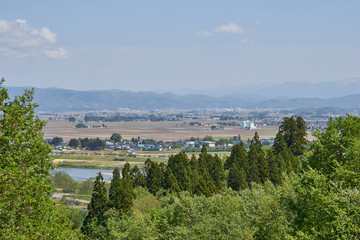 秋田県横手市　大森城 大森神社からの眺め

