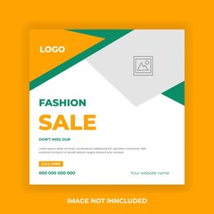 Fashion sales social media post banner. Big Sale Banners Template Vector