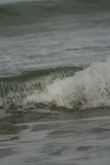 Small waves breaking off the West coast, New Zealand. 