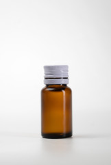 Blank Glass Medical Bottle mockup Isolated on White Background