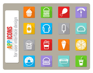 Fast food simply icons