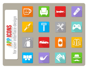 Fathers day simply icons