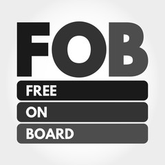 FOB - Free On Board acronym, business concept background