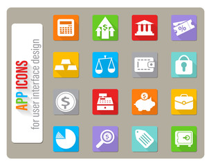 finance icon set