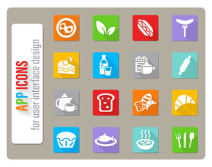 food and kitchen icon set