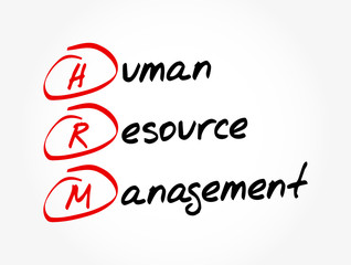 HRM - Human Resource Management acronym, business concept background