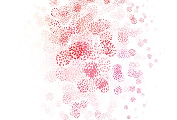 Light Red vector template with chaotic shapes.